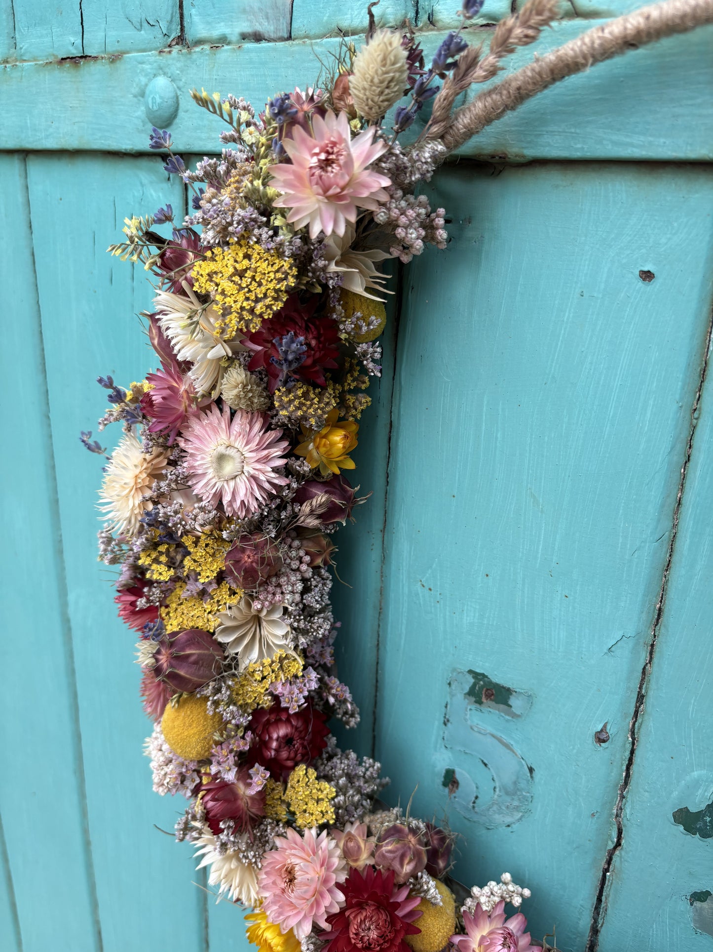 couronne de fleurs séchées "Sterenn"