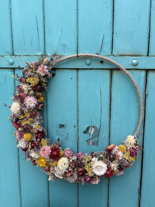 couronne de fleurs séchées "Sterenn"