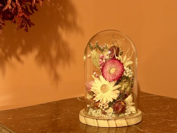 Cloche fleurie ronde "Aelig"