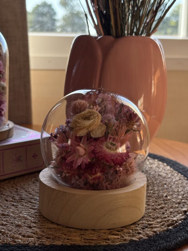 img_7256-2 Cloche Fleurie ronde "Roz"( rose en breton)